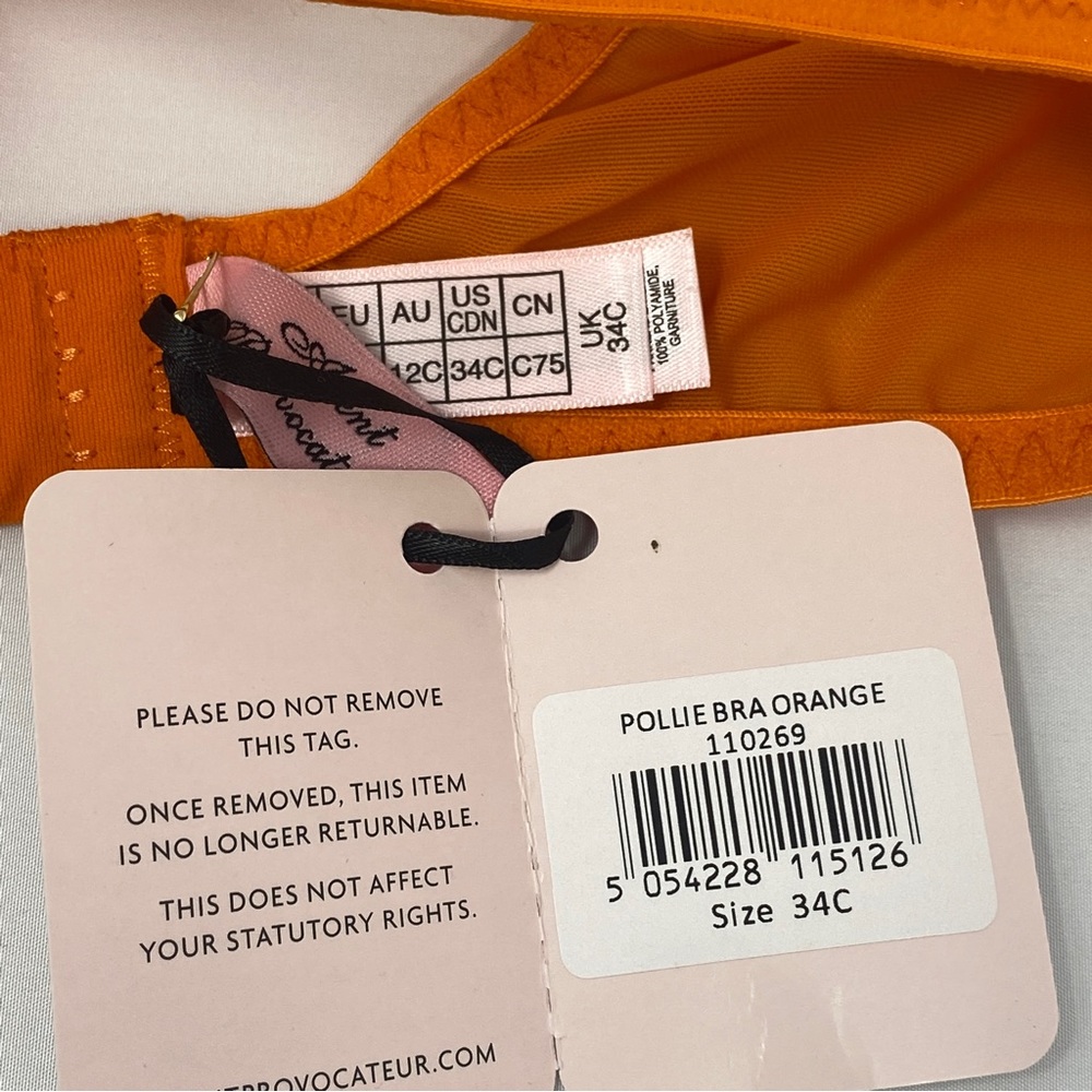 NWT Agent Provocateur Pollie Orange Bra - Picture 14 of 16